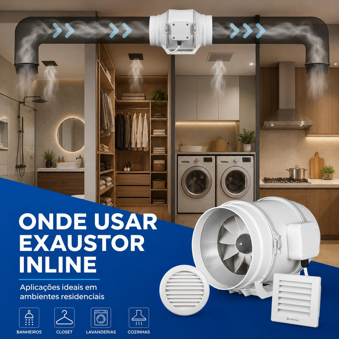 Onde usar exaustor inline