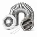 Kit de Exaustão Redondo 100 mm — capa fundo branco — Inox