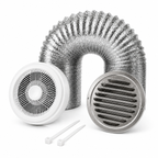 Kit de Exaustão Redondo 100 mm — capa fundo branco — Inox