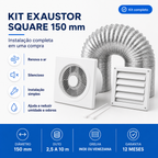 Kit de Exaustão Quadrado 150 mm — capa Veneziana