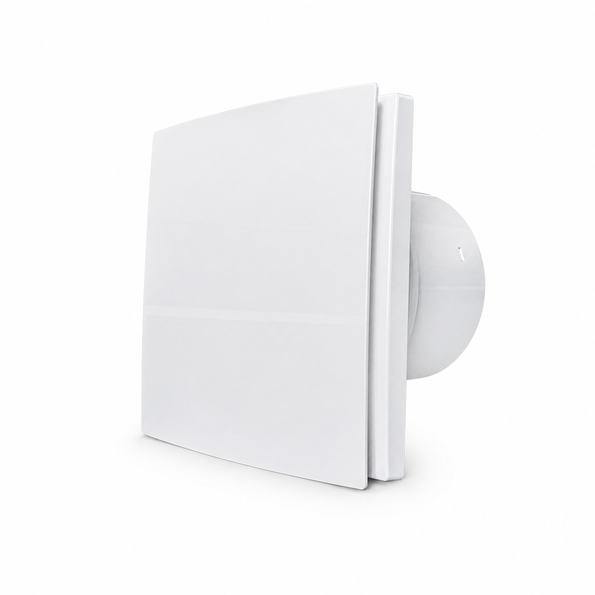 Exaustor de Banheiro Design 150 mm branco — vista frontal em perspectiva