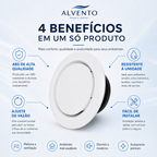 Difusor de Ar Redondo em ABS 150 mm — Branco