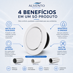 Difusor de Ar Redondo em ABS 100 mm — Branco
