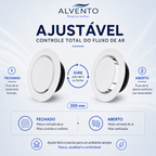 Difusor de Ar Redondo em ABS 200 mm — Branco
