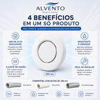 Difusor de Ar Redondo em ABS 200 mm — Branco