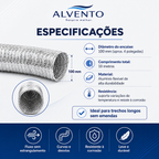 Duto Flexível de Alumínio 100 mm