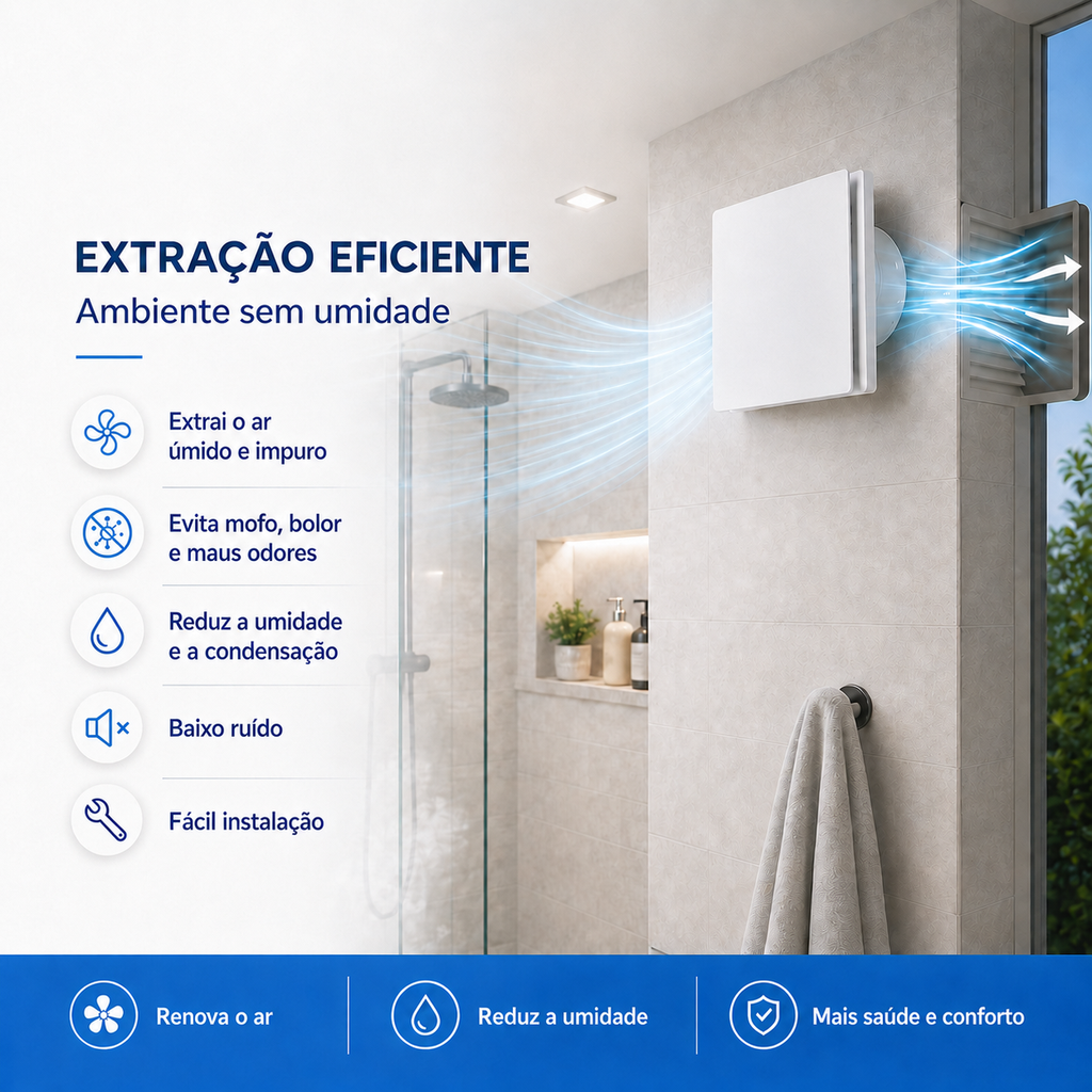 Exaustor de Banheiro Design 100 mm — Bivolt