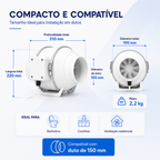Exaustor Inline TC150 150 mm — 220 V