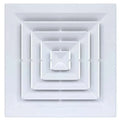 Difusor de ar quadrado em alumínio 250 × 250 mm
